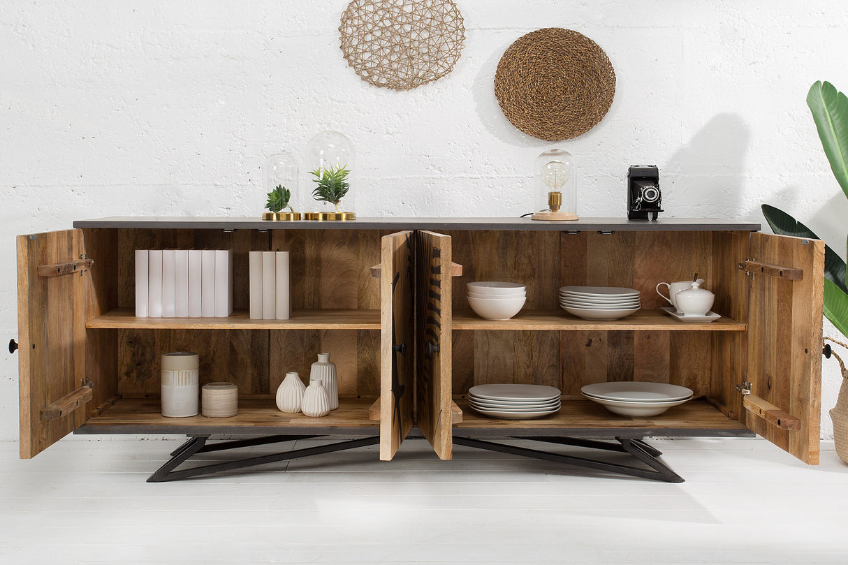 Sideboard TROPICAL 160cm mango wood anthracite