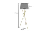 Floor lamp WARDROBE 175cm golden wordrobe w/ black fabric shade