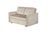 Sofa bed SMART 140cm 2-seater velvet champagne beige