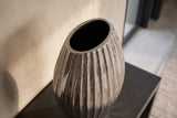 Decor Vase ELEGANCE 30cm with hammer stroke effect silver