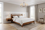 Bed MAKASSAR 180x200cm tree trunk sheesham wood brown