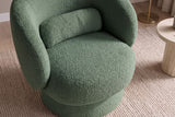 Armchair BOSSA NOVA 360° rotatable bouclé green
