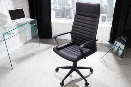 Office chair LAZIO 48-58cm artificial leather black