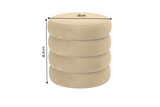 Polsterhocker VOGUE 40cm rund mit Stauraum Samt Senfgelb