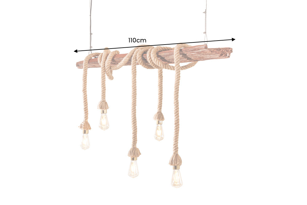 Pendant lamp SEVEN SEAS 110cm recycled acacia wood natural