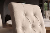Chair CASA w/ neck roll textured fabric beige