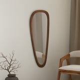 Wall mirror ORGANIC 120cm massive wood walnut wood look