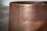 Planter FLOWERS large set of 2 mottled copper