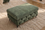 Stool MODERN BAROCK 95cm velvet dark green