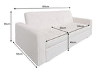 Sofa bed SMART 180cm 2-seater cord beige