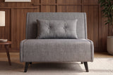 Sleeping chair SMART MULTIFUNCTION 100cm velvet grey