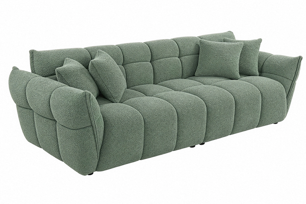 Sofa CLOUD 260cm 3-seater XXL bouclé sage