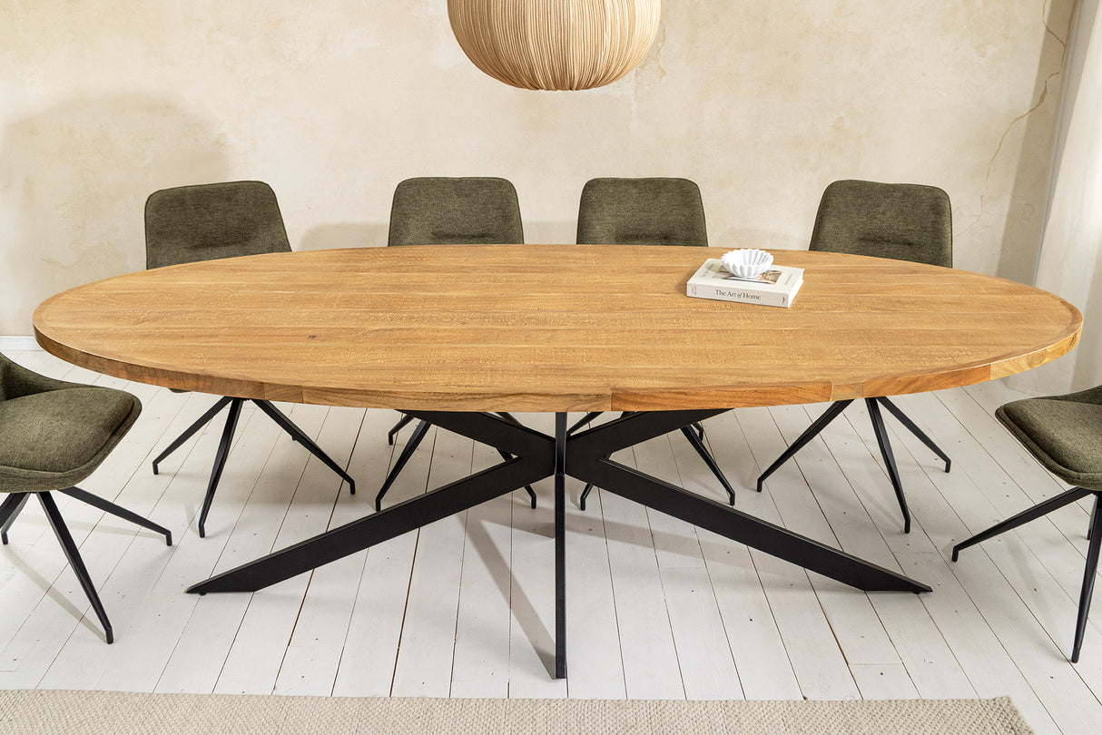 Dining table GALAXIE 240cm oval mango wood natural brown