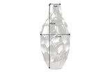 Vase ORGANIC ORIENT 45cm mit Hammerschlageffekt silber