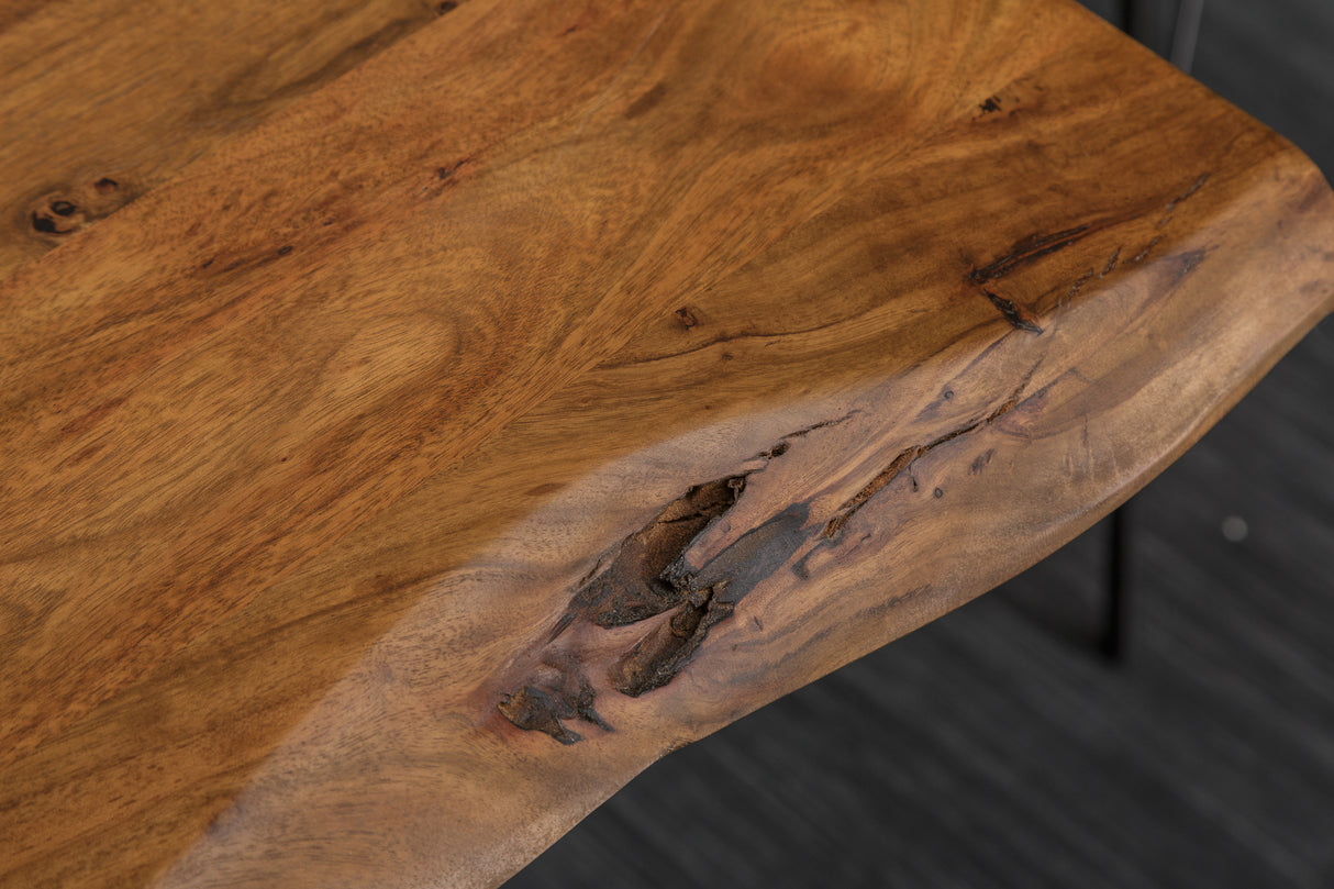 Dining table MAMMUT 160cm X-legs 35mm massive acacia wood
