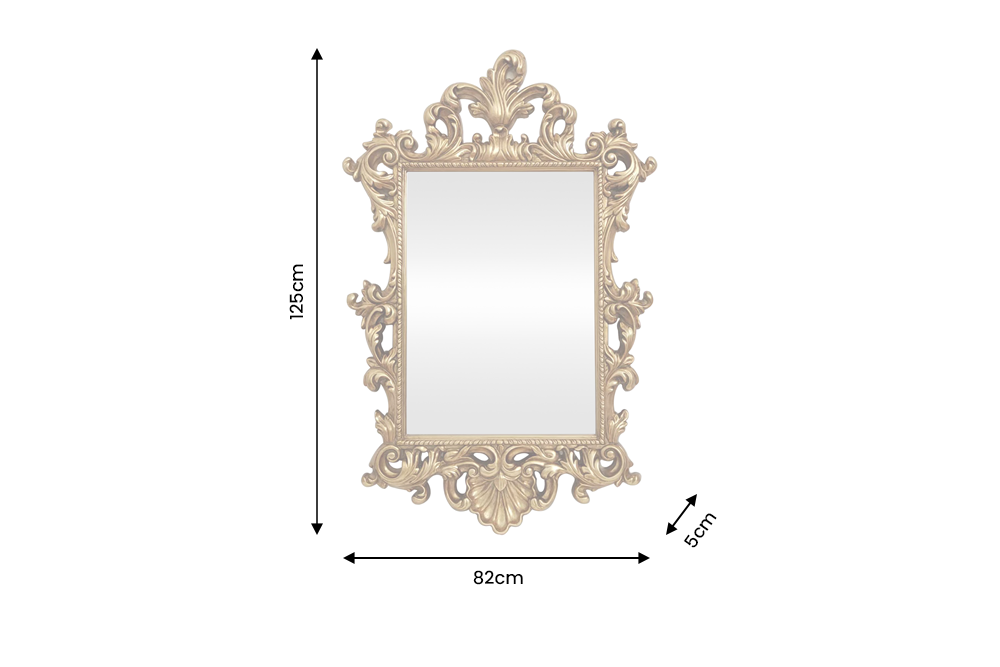 Wall mirror OPULENT 125cm gold
