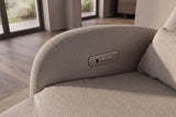 Kinosessel PRIORITY 360° drehbar elektrisch verstellbar mit USB-Anschluss Strukturstoff Greige