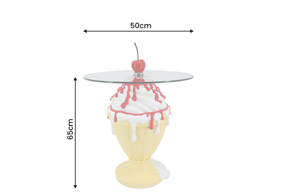 Beistelltisch SWEET SOCIETY Soft Pop 65cm pastellgelb weiß