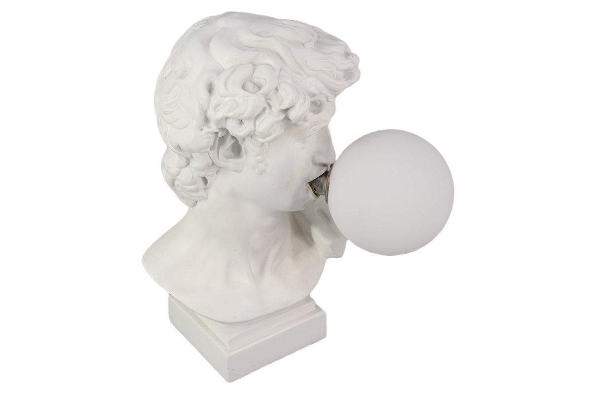 Stolní lampa DAVID 30cm busta s glóbusem