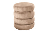 Hocker VOQUE 50 cm Samt Champagner mit Stauraum