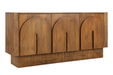 Sideboard ARCADIA 160cm arched front fluted pedestal base mango wood brown