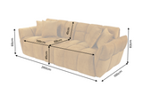 Sofa CLOUD 260cm 3-seater XXL vogue velvet mustard yellow