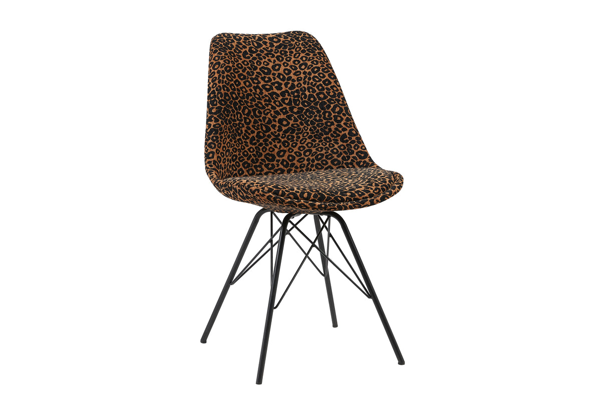 Chair SCANDINAVIA MEISTERSTÜCK leopard pattern brown black