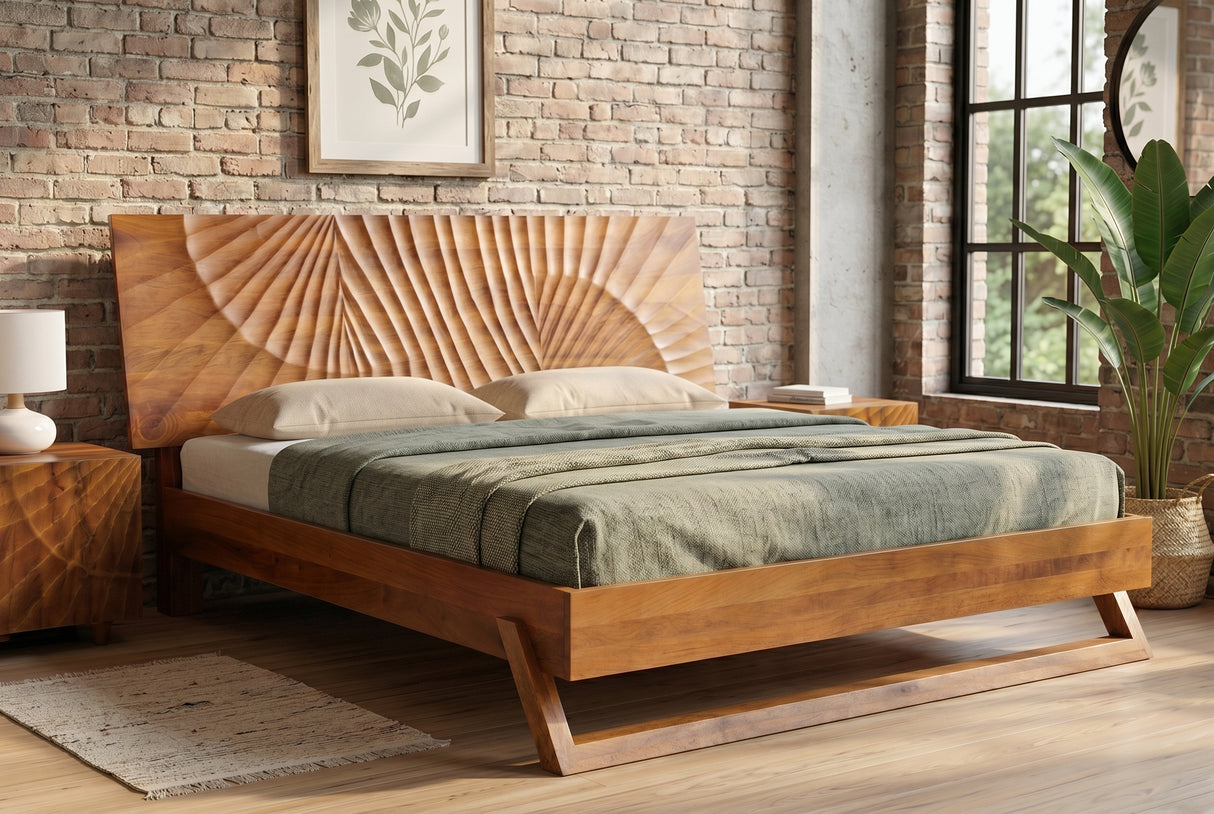 Bed SCORPION 180x200cm mango wood brown