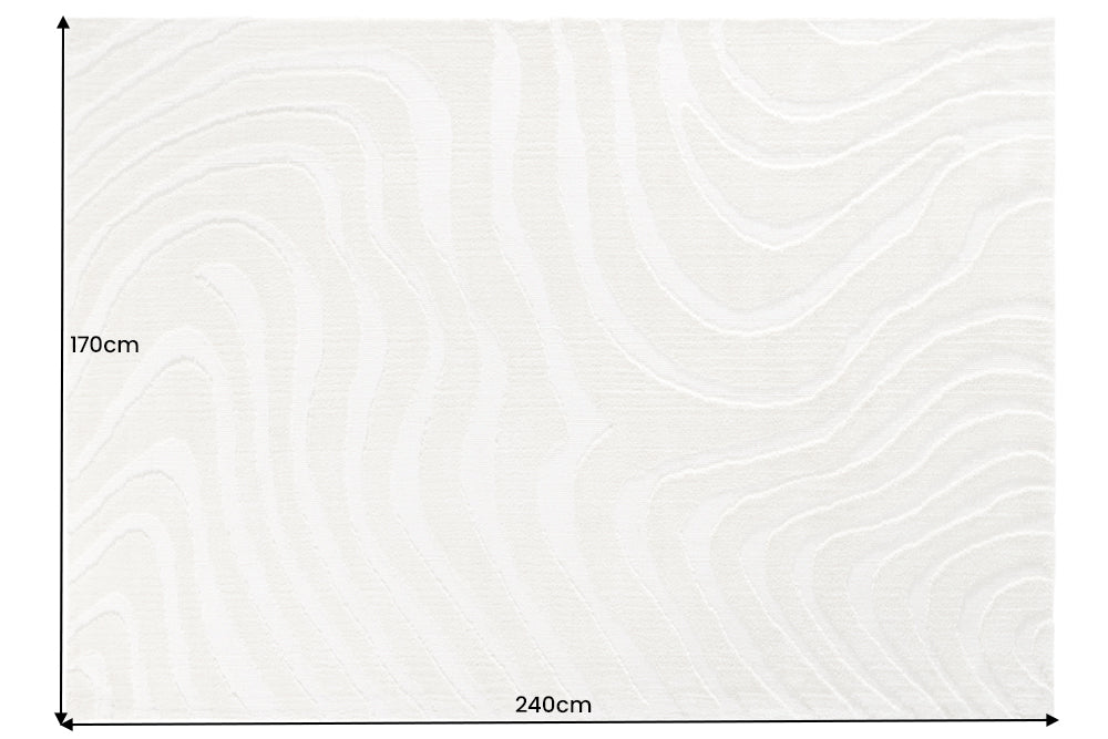 Teppich Wave 170x240cm cremebeige