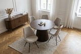 Chair SCANDINAVIA MEISTERSTÜCK leopard pattern beige grey