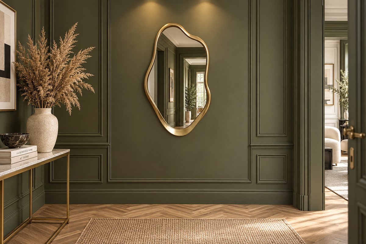 Wall mirror EMBER 100cm frame gold