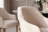Chair EXTRAVAGANCIA w/ armrests beige champagne gold