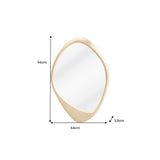 Wall mirror ORGANIC 90cm gold