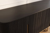 Sideboard GATSBY 160cm retro style mango wood black gold