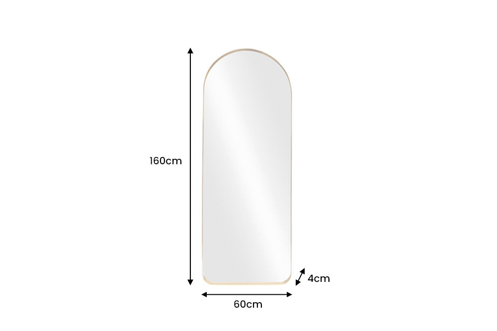 Wandspiegel ARCA 160 cm Aluminium Gold