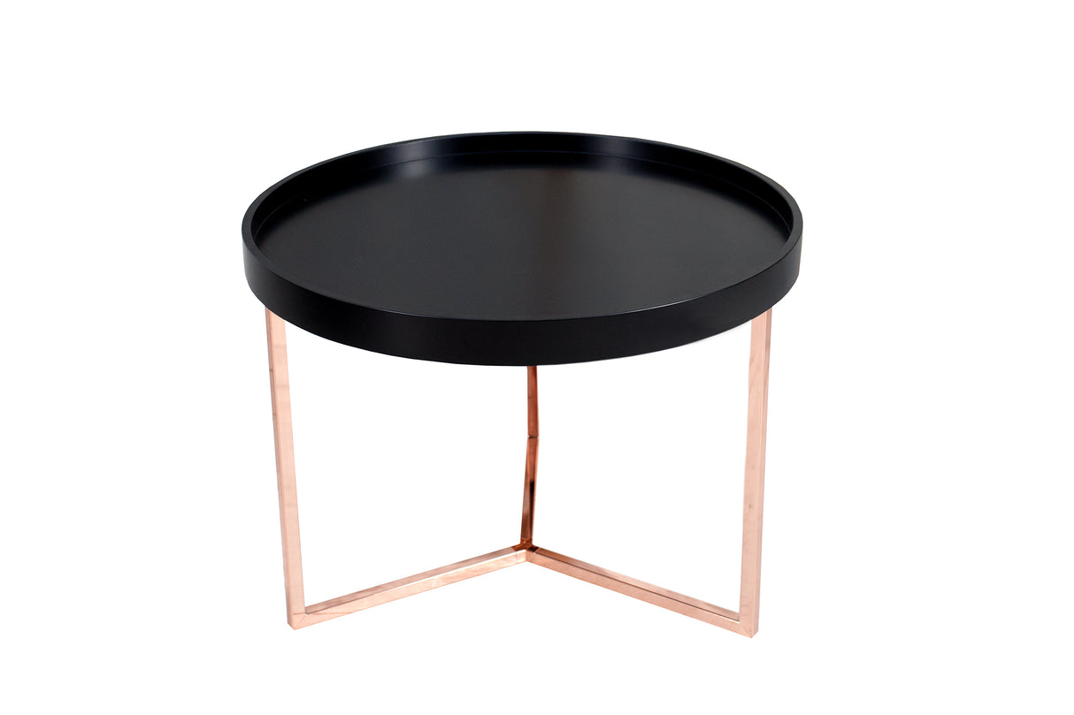 Couchtisch MODULAR 60cm schwarz kupfer 