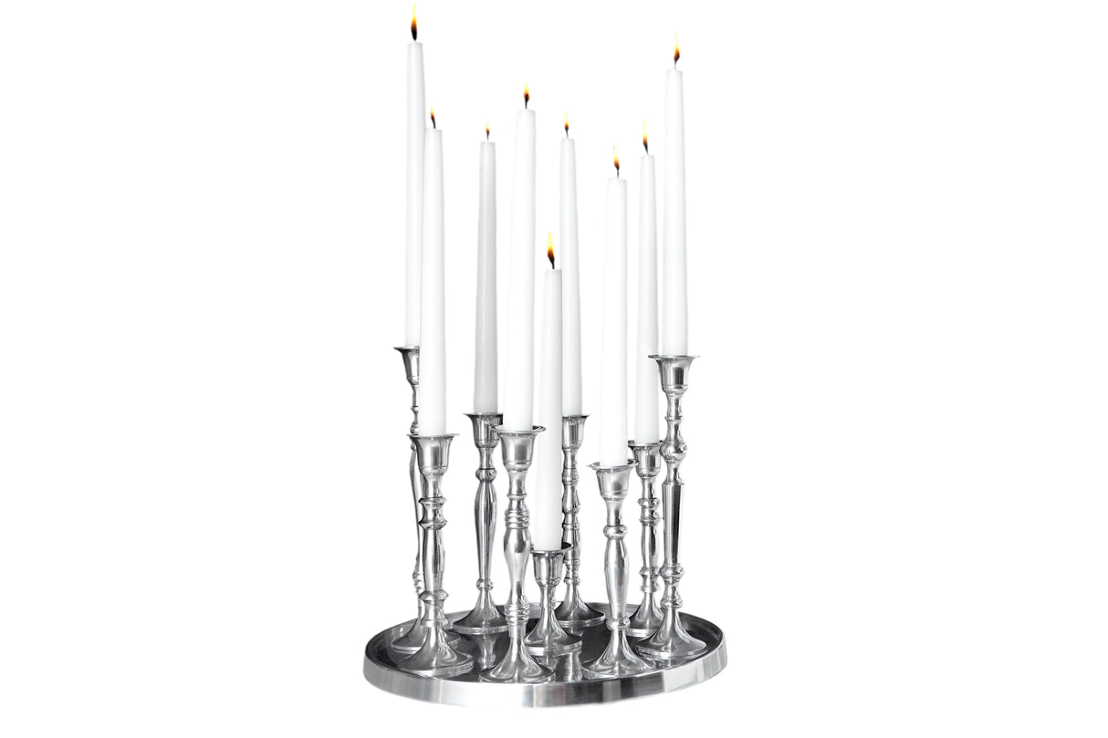 Kerzenständer MODERN BAROCK 9 flammig silber 