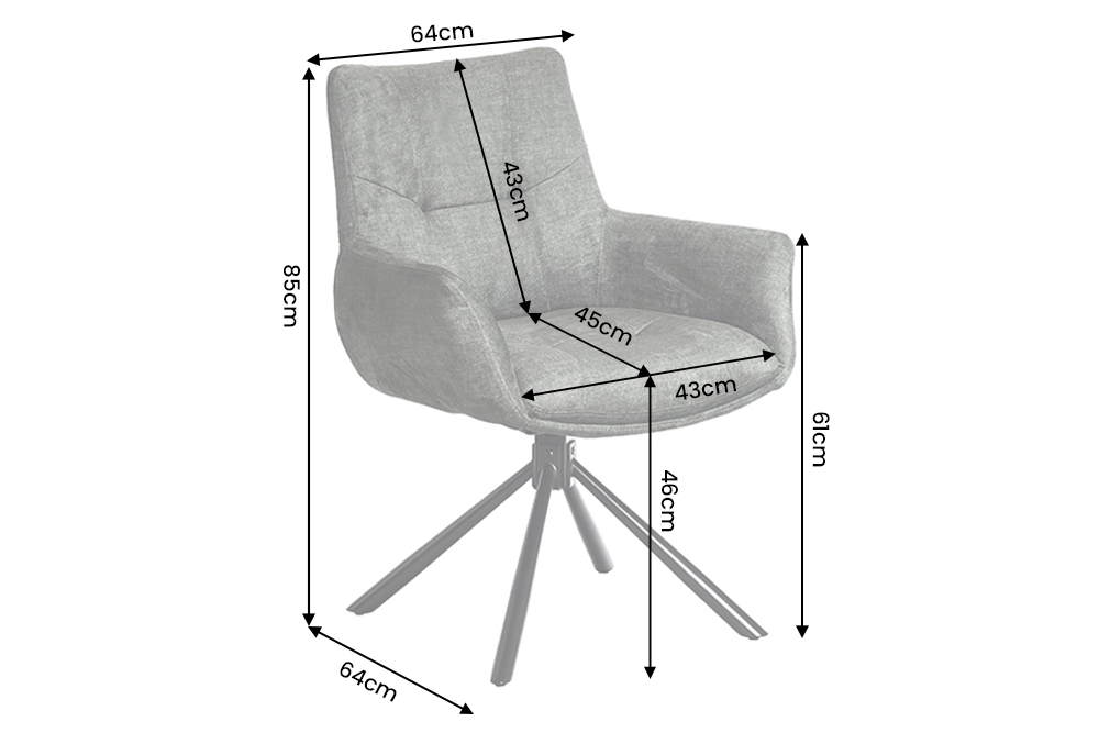 Drehstuhl SIGNATURE 360° drehbar m/ Armlehnen Federkern Samt Moosgrün