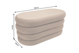 Polsterbank VOGUE 85cm oval mit Stauraum Samt Champagner