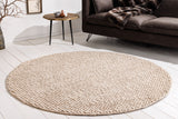 Teppich WOLLE 150cm rund beige