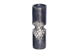 Vase PRECIOUS 40cm hammer stroke effect black silver