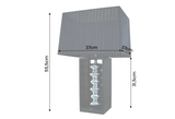 Table lamp GRACIA 55cm w/ adjustable lampshade black silver