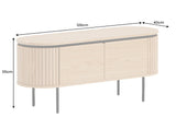 TV-Board ATELIER 120cm natural oak wood look w/ black legs