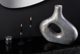 Vase RING 40cm metal dark grey handmade