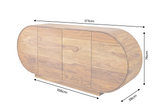 Sideboard ORGANIKO 180cm oval sheesham wood brown