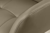 Swivel chair SIGNATURE 360° w/ armrests spring core leather taupe rotatable