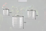 Pflanzkübel ORIENT 15-24cm mit Hammerschlageffekt silber