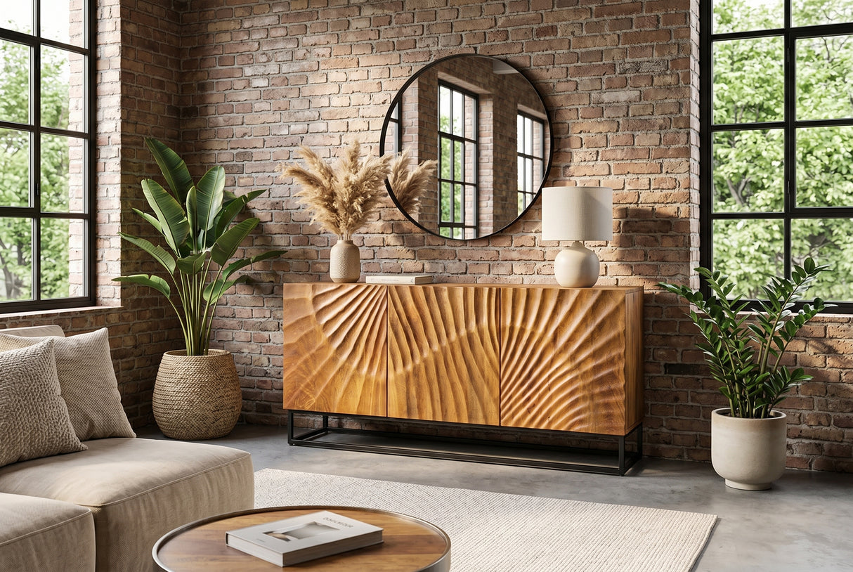 Sideboard SCORPION 140cm 3D mangobraun