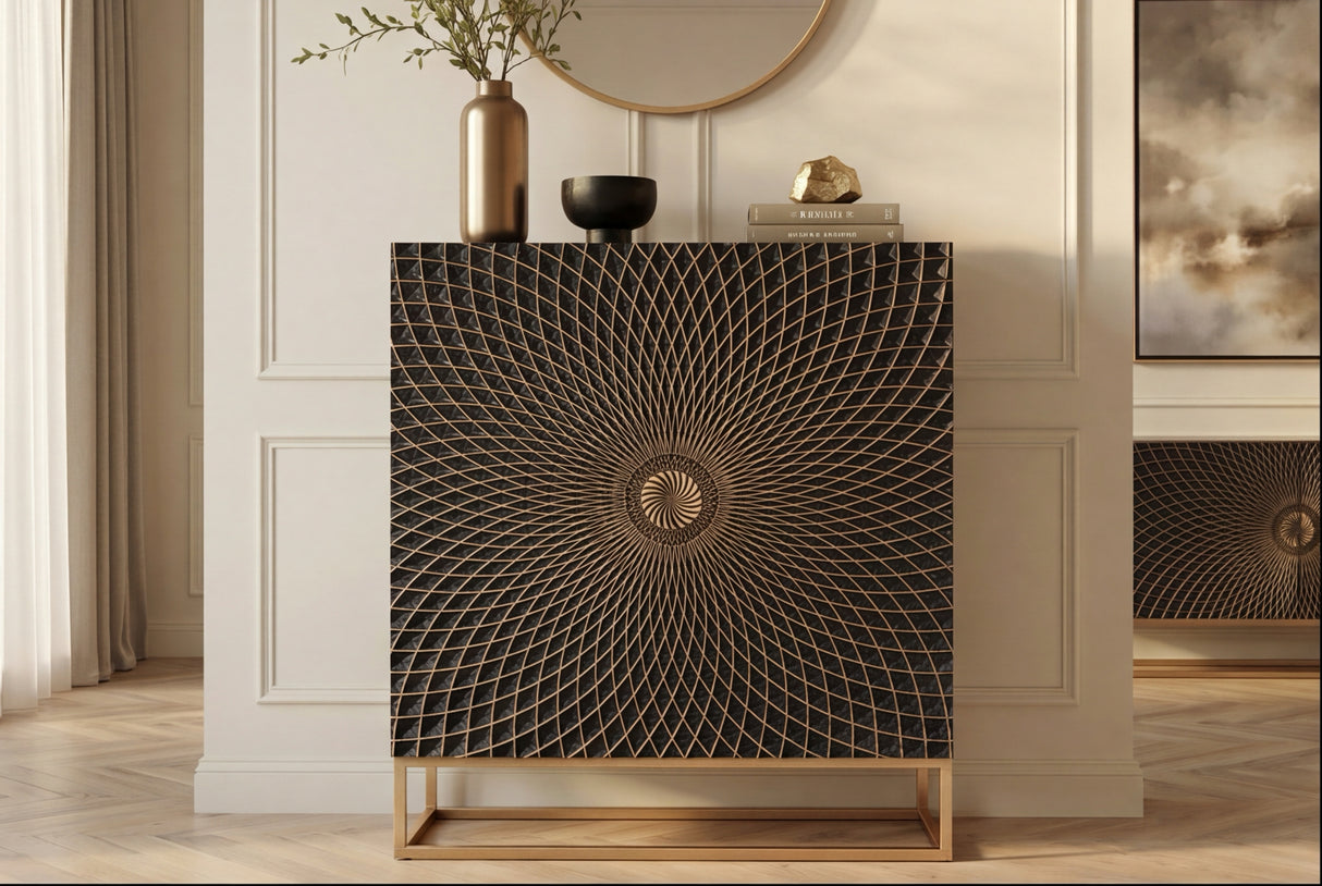Highboard ILLUSION 120cm mango schwarz
