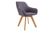 Swivel chair LIVORNO 180° microfibre grey